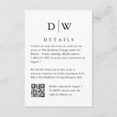 Minimalistische Monogram Huwelijks QR Code Bijlage (Voorkant)