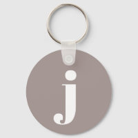 Minimalistische monogram initiaal in taupe bruin