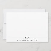 Minimalistische Monogram Initialen Modern Professi Notitiekaartje (Voorkant)