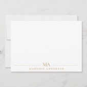 Minimalistische Monogram Initialen Modern Professi Notitiekaartje (Voorkant)