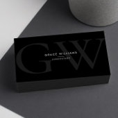 Minimalistische Monogram Initialen QR Code Profess Visitekaartje