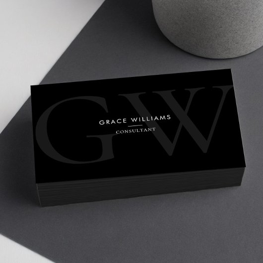 Minimalistische Monogram Initialen QR Code Profess Visitekaartje