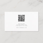 Minimalistische Monogram Initialen QR Code Profess Visitekaartje (Achterkant)