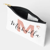 Minimalistische Monogram Meisjesnaam Script Etui (Open)
