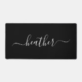 Minimalistische monogram naam calligrafie bureaumat (Voorkant)