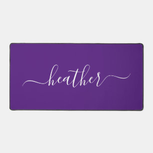 Minimalistische Monogram Naam Kalligrafie Bureaumat