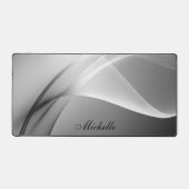 Minimalistische Monogram Naam Kalligrafie Desk Mat (Voorkant)