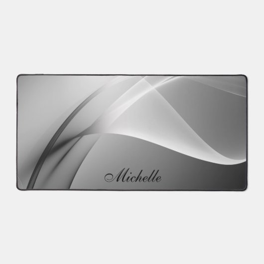 Minimalistische Monogram Naam Kalligrafie Desk Mat (Voorkant)