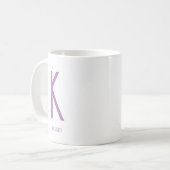 Minimalistische Monogram Naam Koffie Witte Mok (Voorkant links)