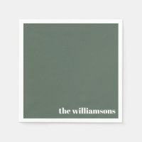 Minimalistische monogram naam Retro Sage Groen