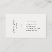 Minimalistische Monogram Script Huisdier Oppas Visitekaartje (Achterkant)