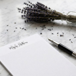 Minimalistische monogram script naam briefpapier