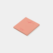 Minimalistische Monogram Script Naam Post-it® Notes (Schuin)