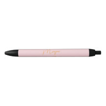 Minimalistische monogram script roze
