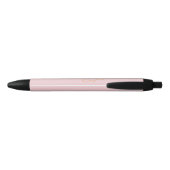 Minimalistische monogram script roze zwarte inkt pen (Achterkant)