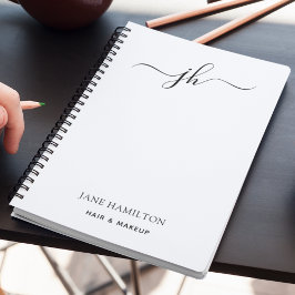 Minimalistische monogram-scriptnaam notitieboek