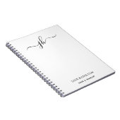 Minimalistische monogram-scriptnaam notitieboek (Rechterzijde)