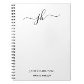 Minimalistische monogram-scriptnaam notitieboek (Voorkant)