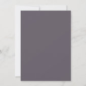 Minimalistische Monogram Slate Grey bruiloft uitno Kaart (Achterkant)