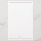 Minimalistische Monogram Stof Roze Twee Randen Briefpapier (Achterkant)