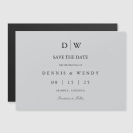 Minimalistische Monogram Trouw Save The Date Magnetische Uitnodiging