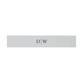 Minimalistische Monogram Trouw Uitnodigingen Wikkel (Vlak)