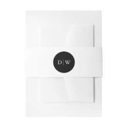 Minimalistische Monogram Trouw Uitnodigingen Wikkel