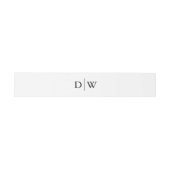 Minimalistische Monogram Trouw Uitnodigingen Wikkel (Vlak)