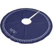 Minimalistische monogram voor koppel in het blauw kerstboom rok (Gekanteld)