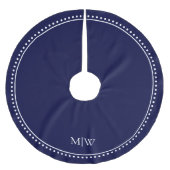 Minimalistische monogram voor koppel in het blauw kerstboom rok (Voorkant)