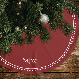 Minimalistische monogram voor koppel in het rood v kerstboom rok