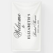 Minimalistische Monogram Welkom Bruidsfeest Spandoek (Verticaal)