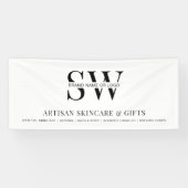 Minimalistische Monogram Zakelijke Promotie Achter Spandoek (Horizontaal)