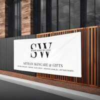 Minimalistische Monogram Zakelijke Promotie Achter