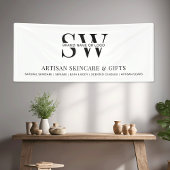 Minimalistische Monogram Zakelijke Promotie Achter Spandoek