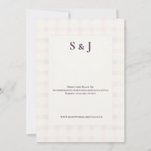 Minimalistische Monogramdetails Trouwuitnodigingsk Kaart