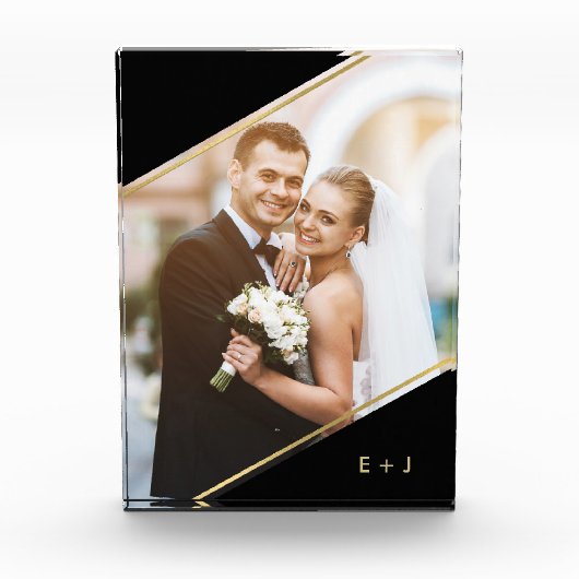 Minimalistische monogrammen van de Hoek Douane Fot Fotoblokken (Voorkant)