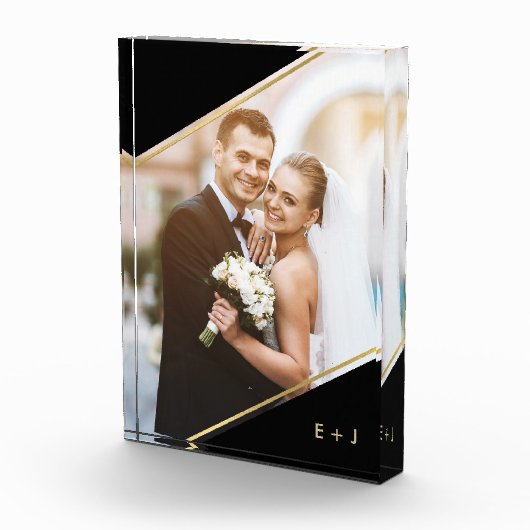 Minimalistische monogrammen van de Hoek Douane Fot Fotoblokken (Rechts)