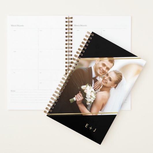Minimalistische monogrammen van de Hoek Douane Fot Planner (Display)