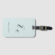 Minimalistische Monogramnaam Elegante Mintgroen