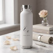 Minimalistische Monogramnaam Elegante Script Lette Waterfles
