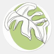 Minimalistische Monstera Blad Geometrische Vorm