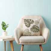 Minimalistische Monstera Blad Kussen (Stoel)