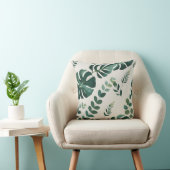 Minimalistische Monstera en Greenery Pattern - Mod Kussen (Stoel)