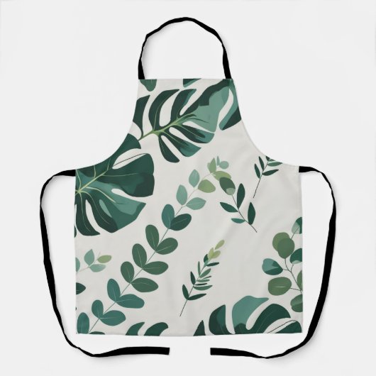 Minimalistische Monstera en Greenery Pattern - Mod Schort (Voorkant)