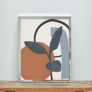 Minimalistische Monstera Leaf Art Print Foto Afdruk