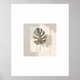 Minimalistische Monstera Wall Art – Tropical Leaf  Poster
