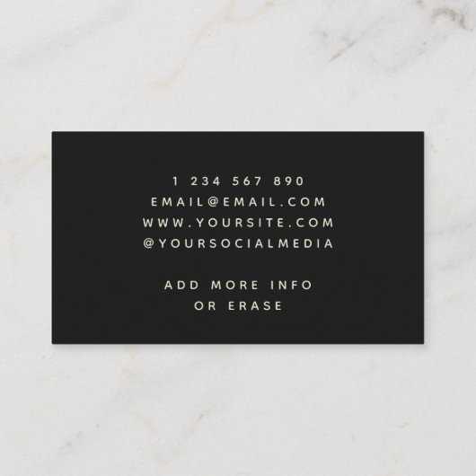 Minimalistische moon en steraar Astroloog Energy H Visitekaartje (Achterkant)