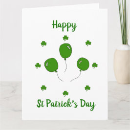 Minimalistische Mopshartige Gelukkige St. Patrick' Kaart