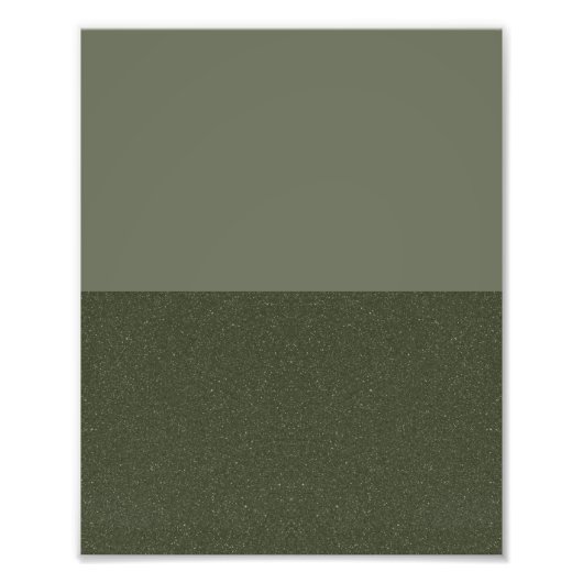 Minimalistische mosgroene posterprint – Aanpasbaar Foto Afdruk (Voorkant)